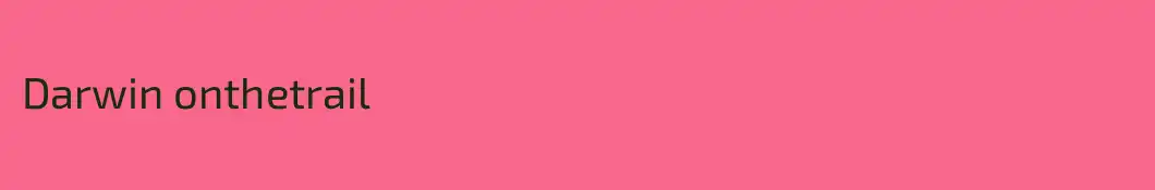 Darwin onthetrail